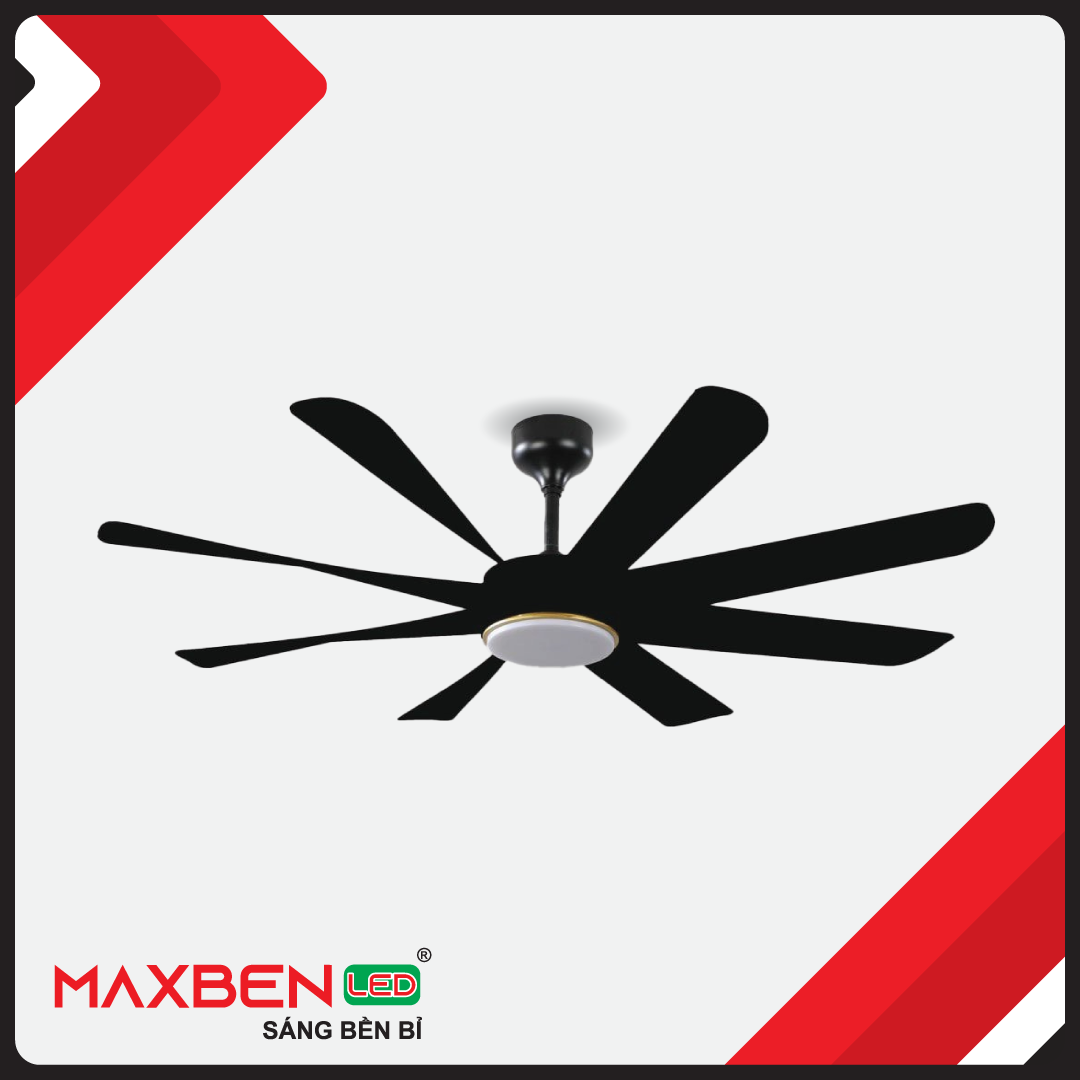 Quạt trần đèn 8 cánh Maxben