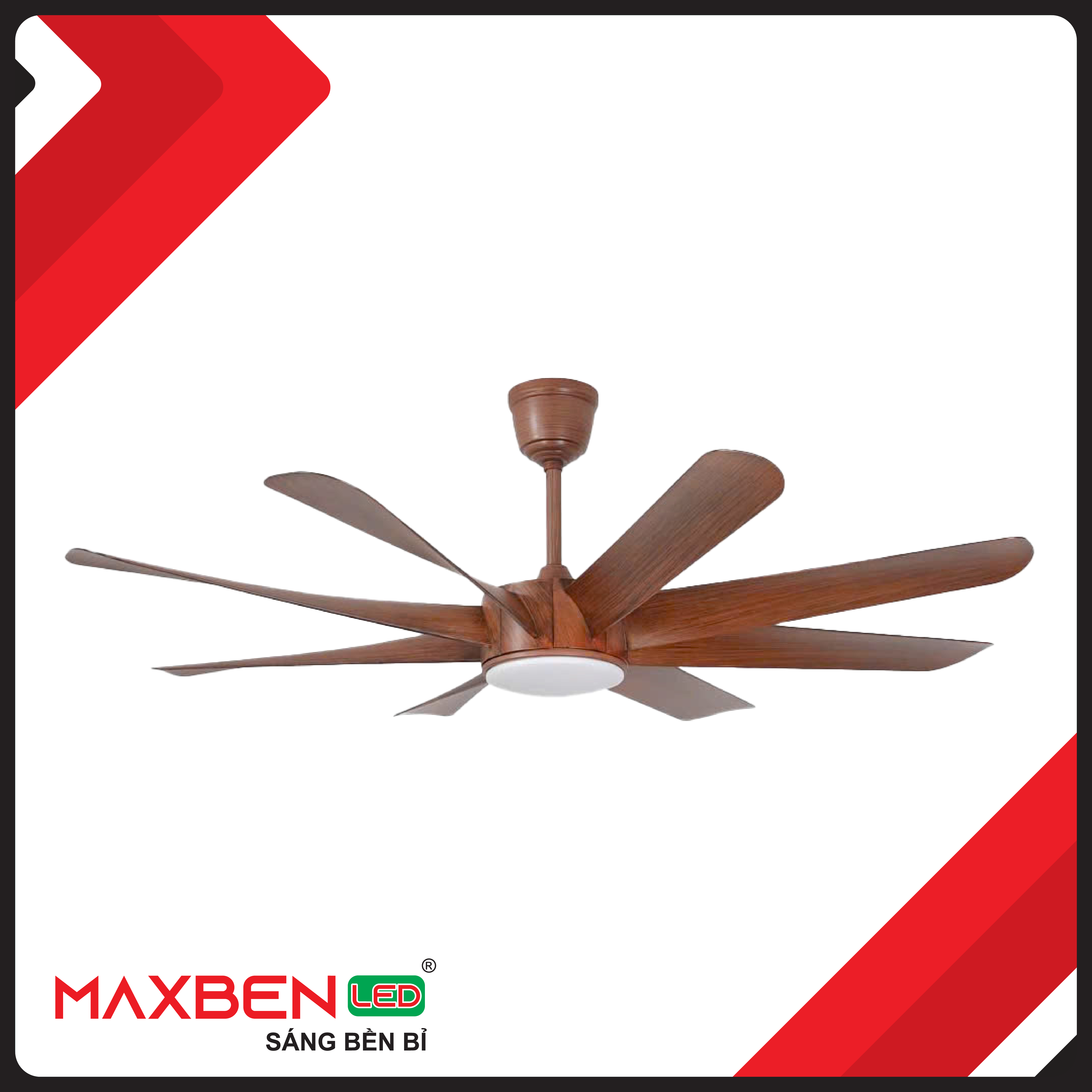 Quạt trần đèn 8 cánh Maxben